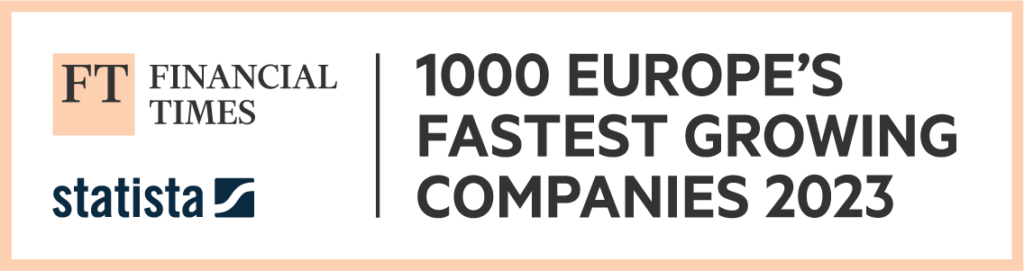 Label du Financial Times - 1000 EUROPE'S FASTEST GROWING COMPANIES 2023